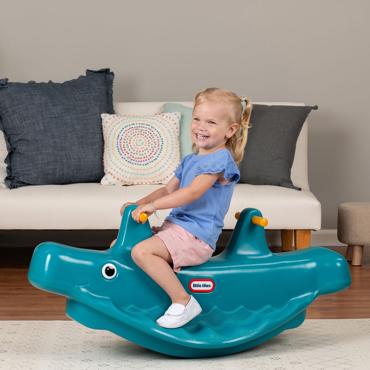 Playful Whale Teeter Totter - Blue