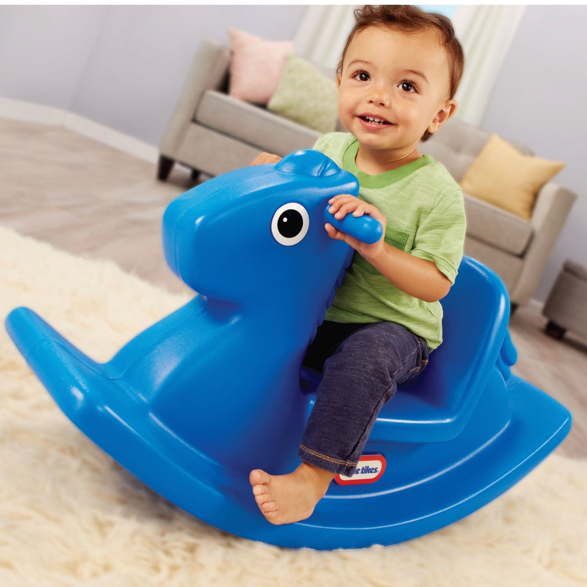 Playful Rocking Horse - Primary Blue