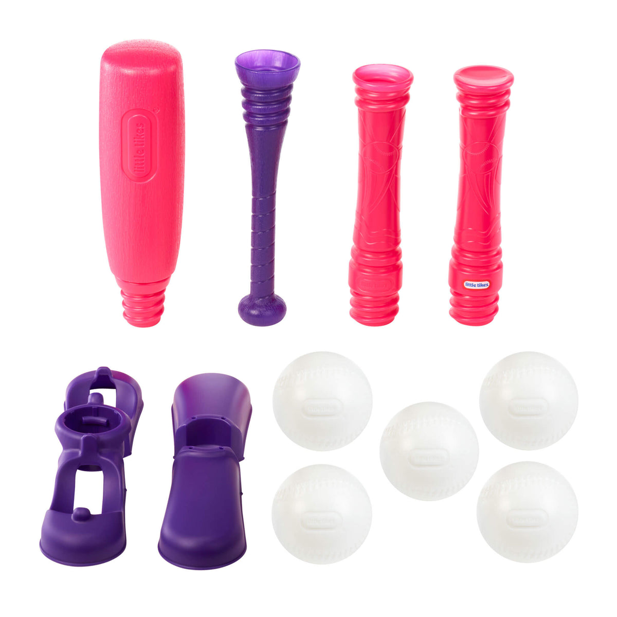 Playful TotSports T-Ball Set with 5 Balls - Pink