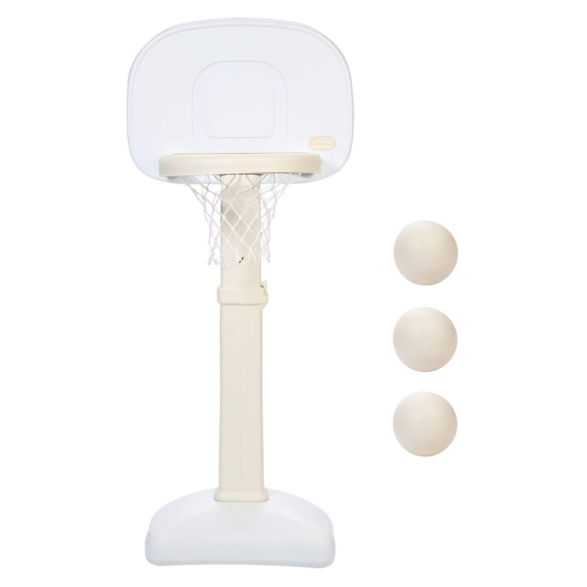 Playful Cloud Collection TotSports Easy Score Basketball Set with 3 Basketballs White
