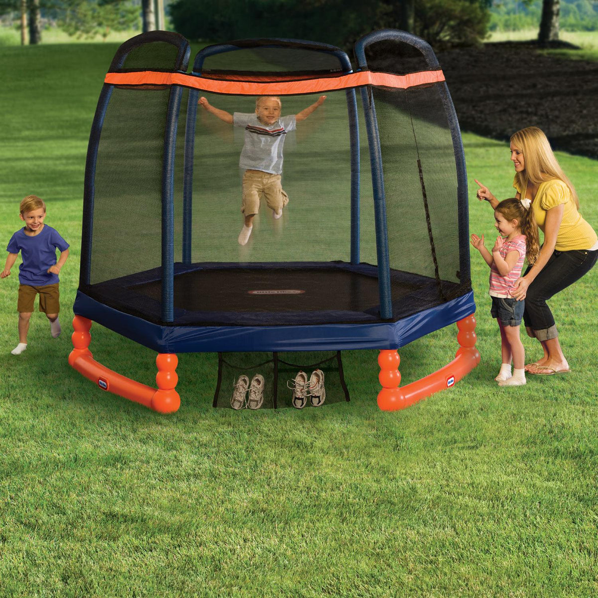 Playful 7ft. Trampoline with Safety Net Enclosure