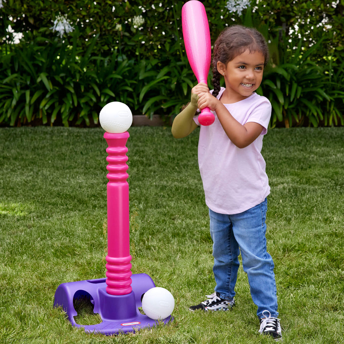 Playful TotSports T-Ball Set - Purple and Pink