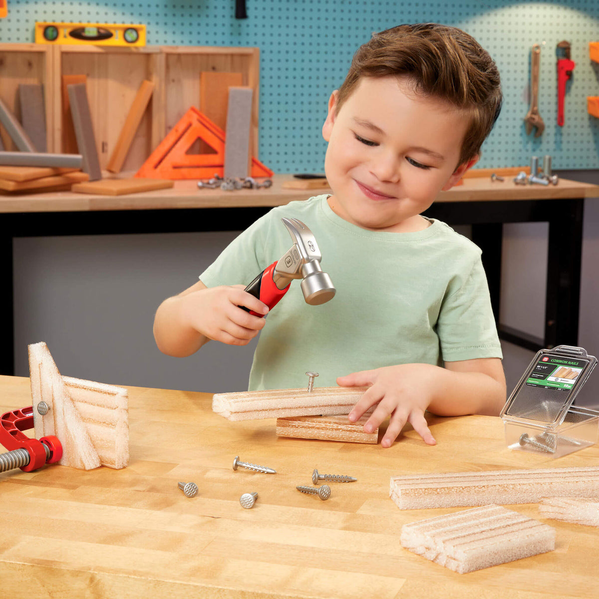 Playful Creative Construction Hammer and Nail Set