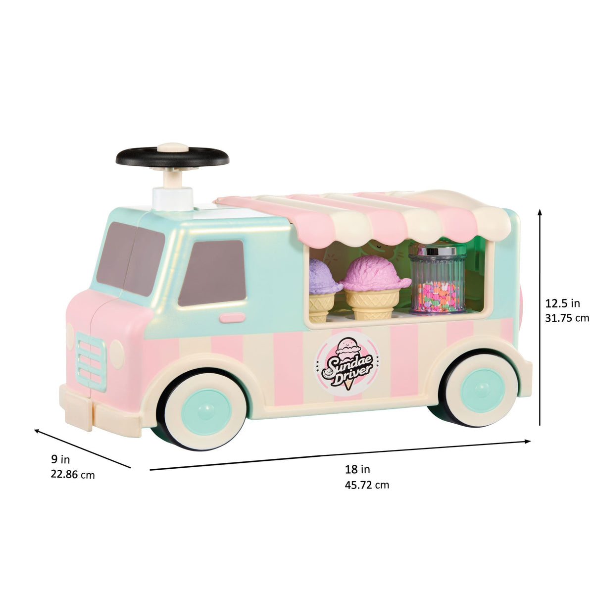 Playful Sweet Spaces Ice Cream Scoot N Serve Ride-On