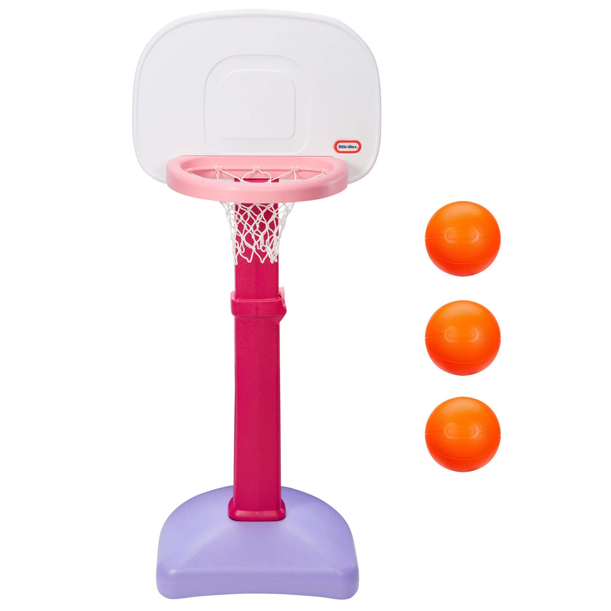 Playful TotSports Easy Score Pink Basketball Set with 3 Basketballs