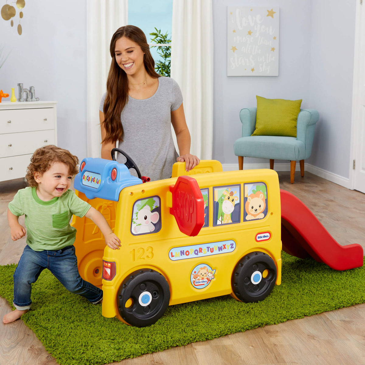 Playful School Bus Climber