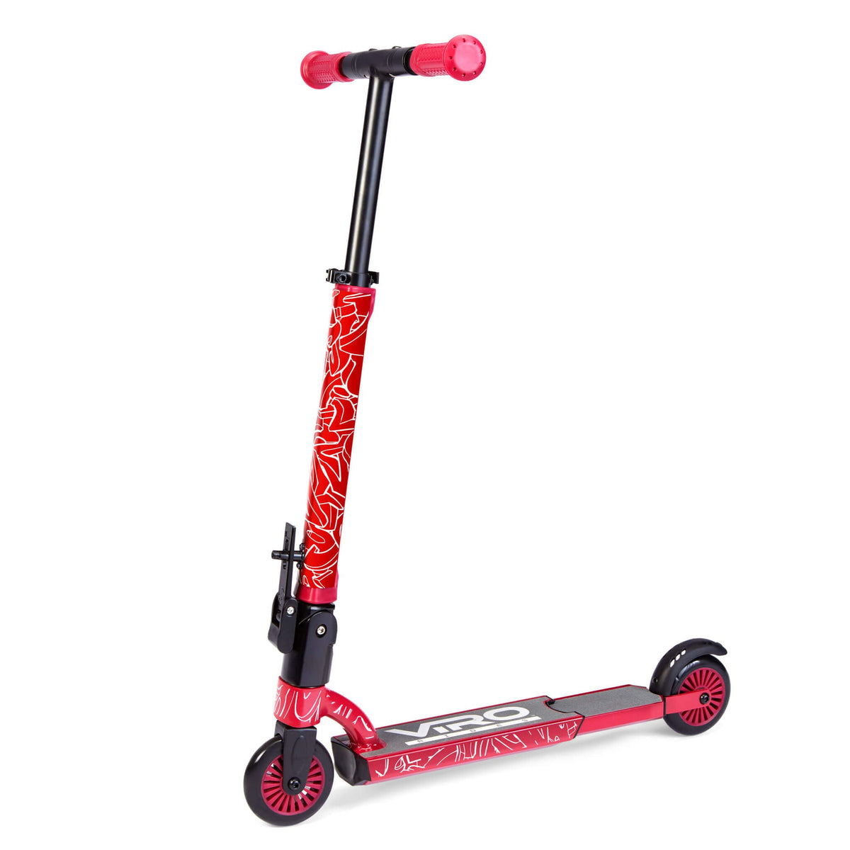 Playful Viro Rides Compact Scooter Black and Red