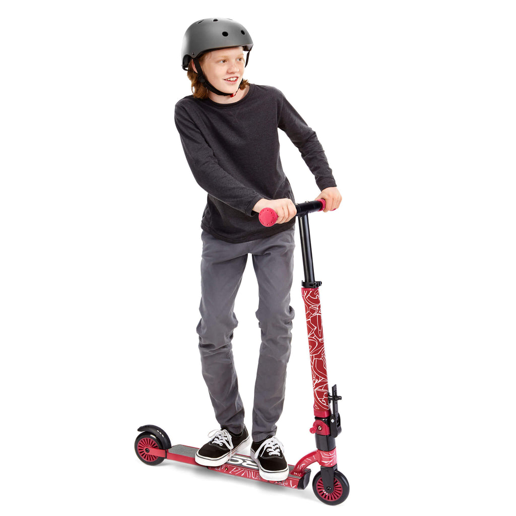 Playful Viro Rides Compact Scooter Black and Red