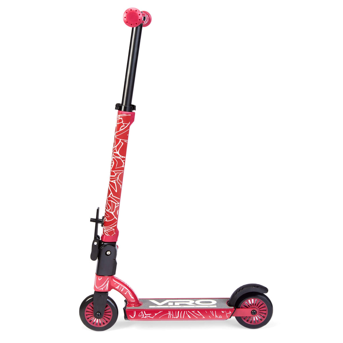 Playful Viro Rides Compact Scooter Black and Red