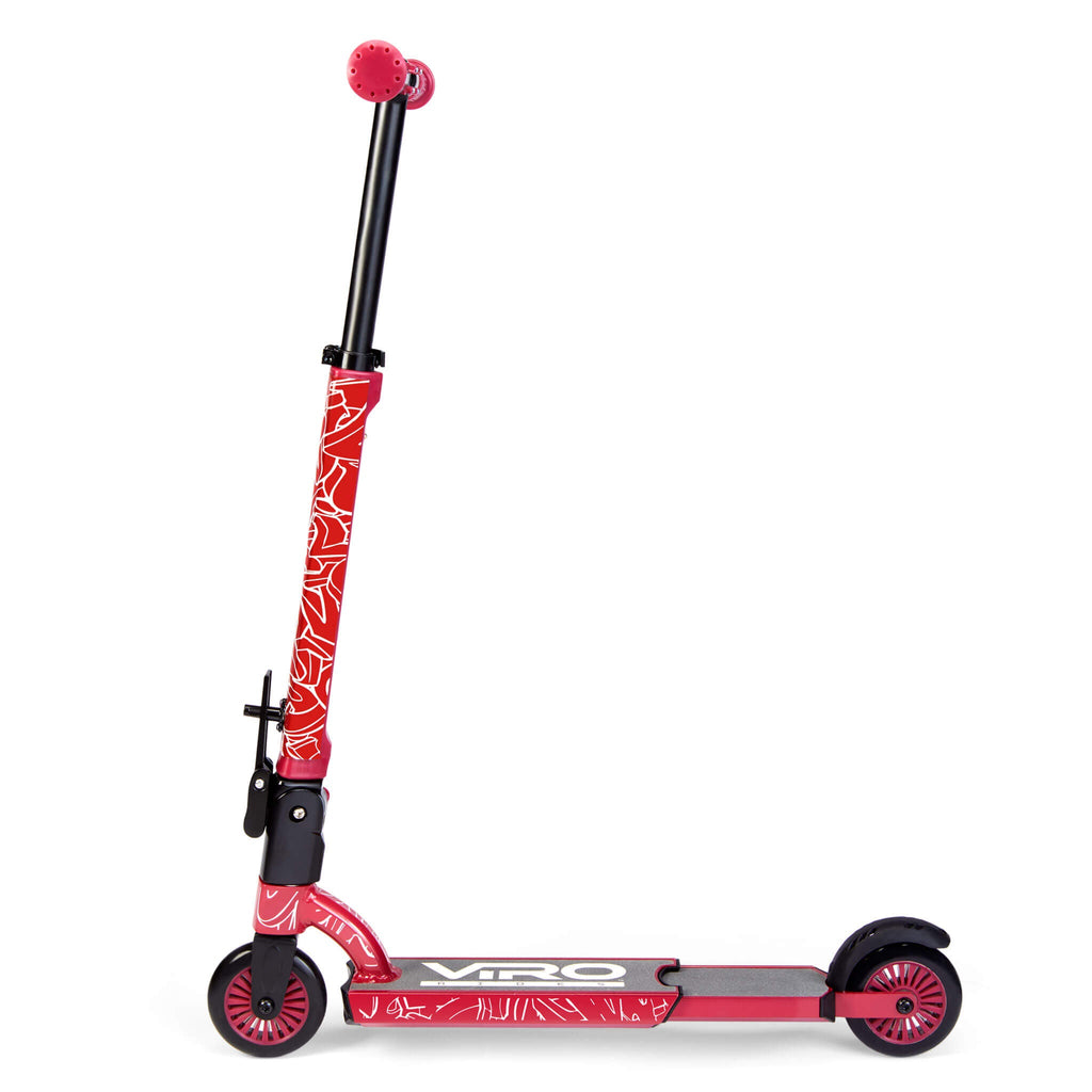 Playful Viro Rides Compact Scooter Black and Red
