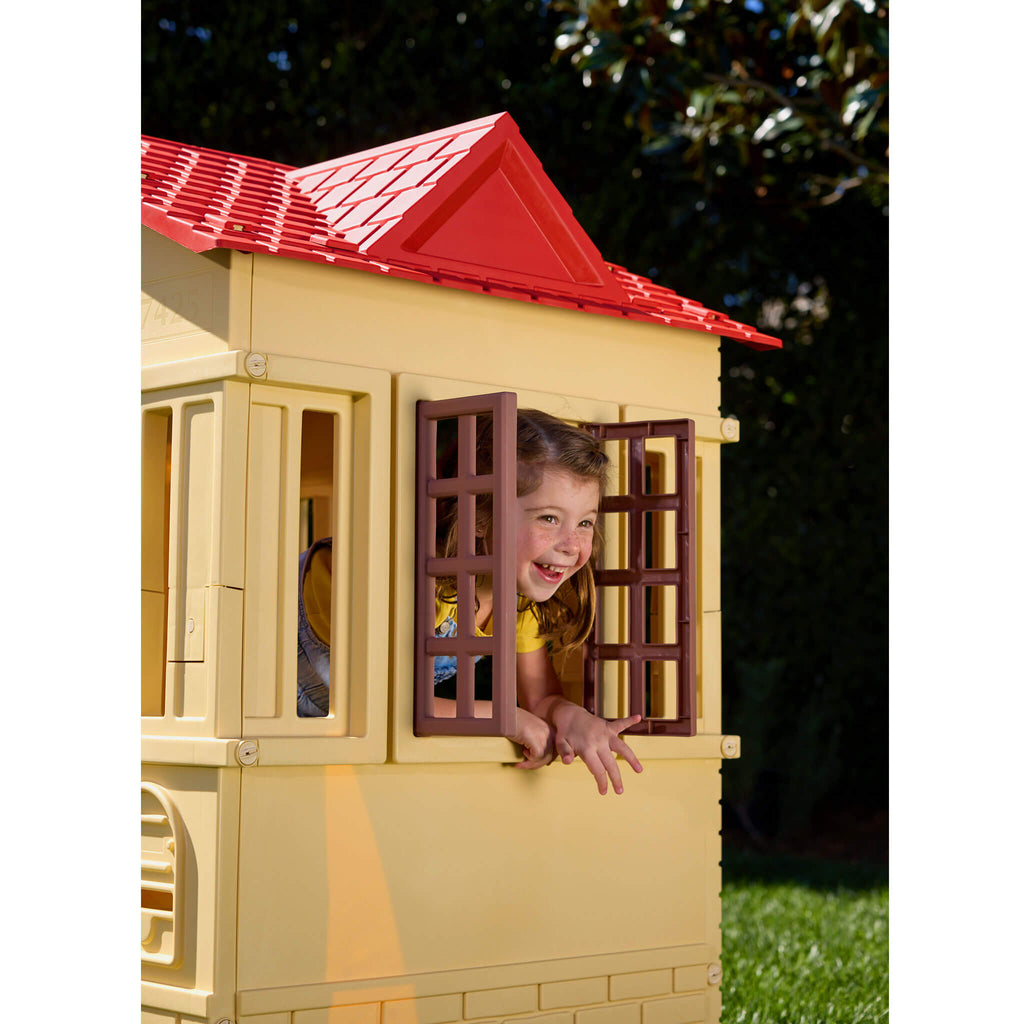 Playful Cape Cottage Playhouse - Tan