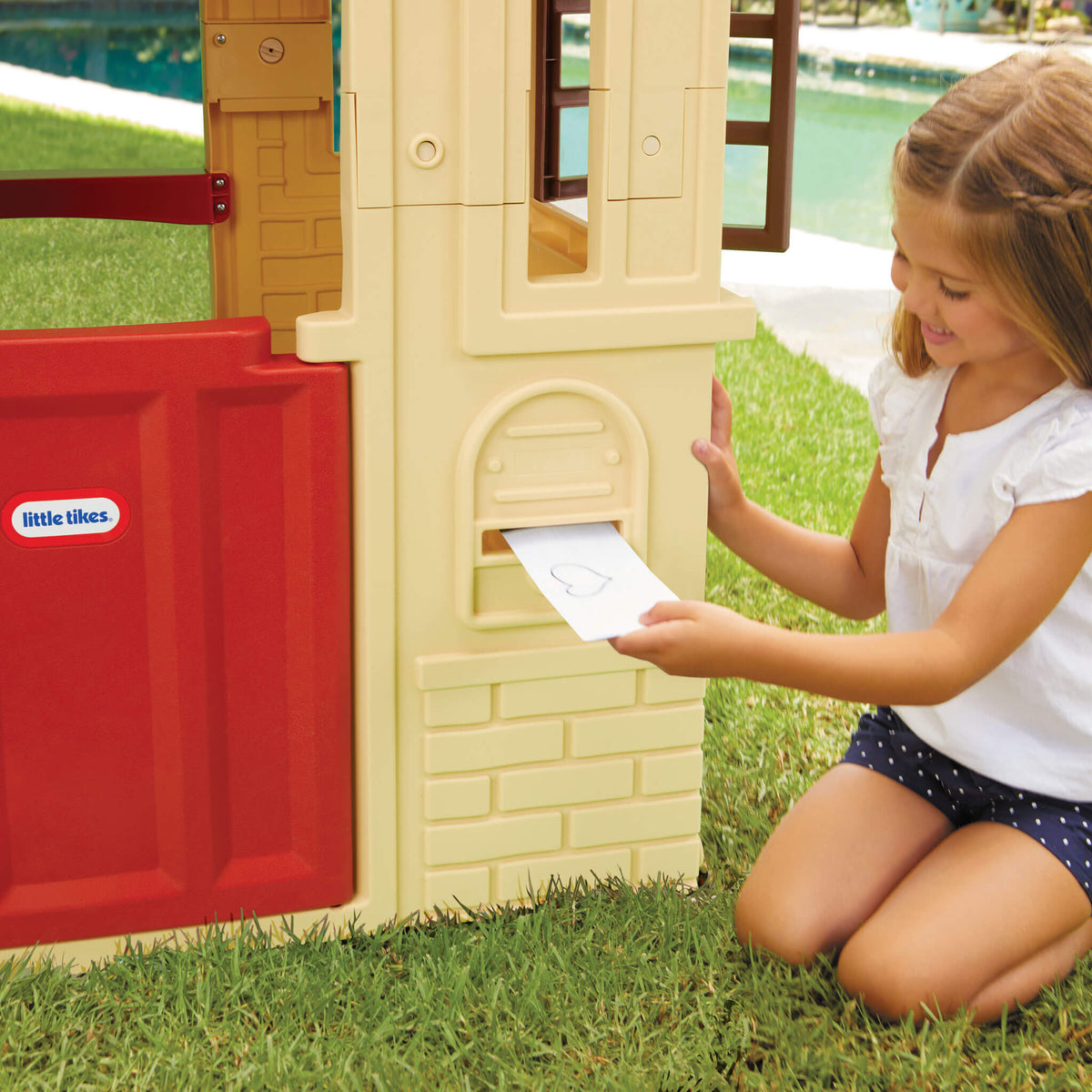 Playful Cape Cottage Playhouse - Tan