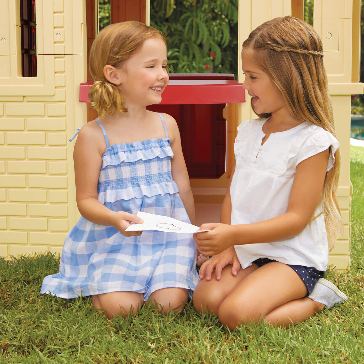 Playful Cape Cottage Playhouse - Tan