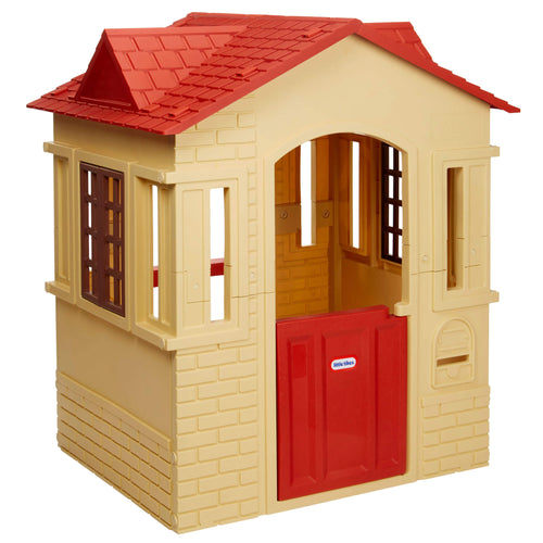 Playful Cape Cottage Playhouse - Tan