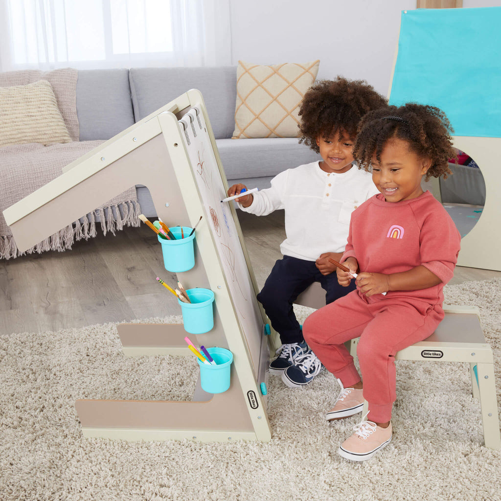 Playful 2-in-1 Easel and Art Table