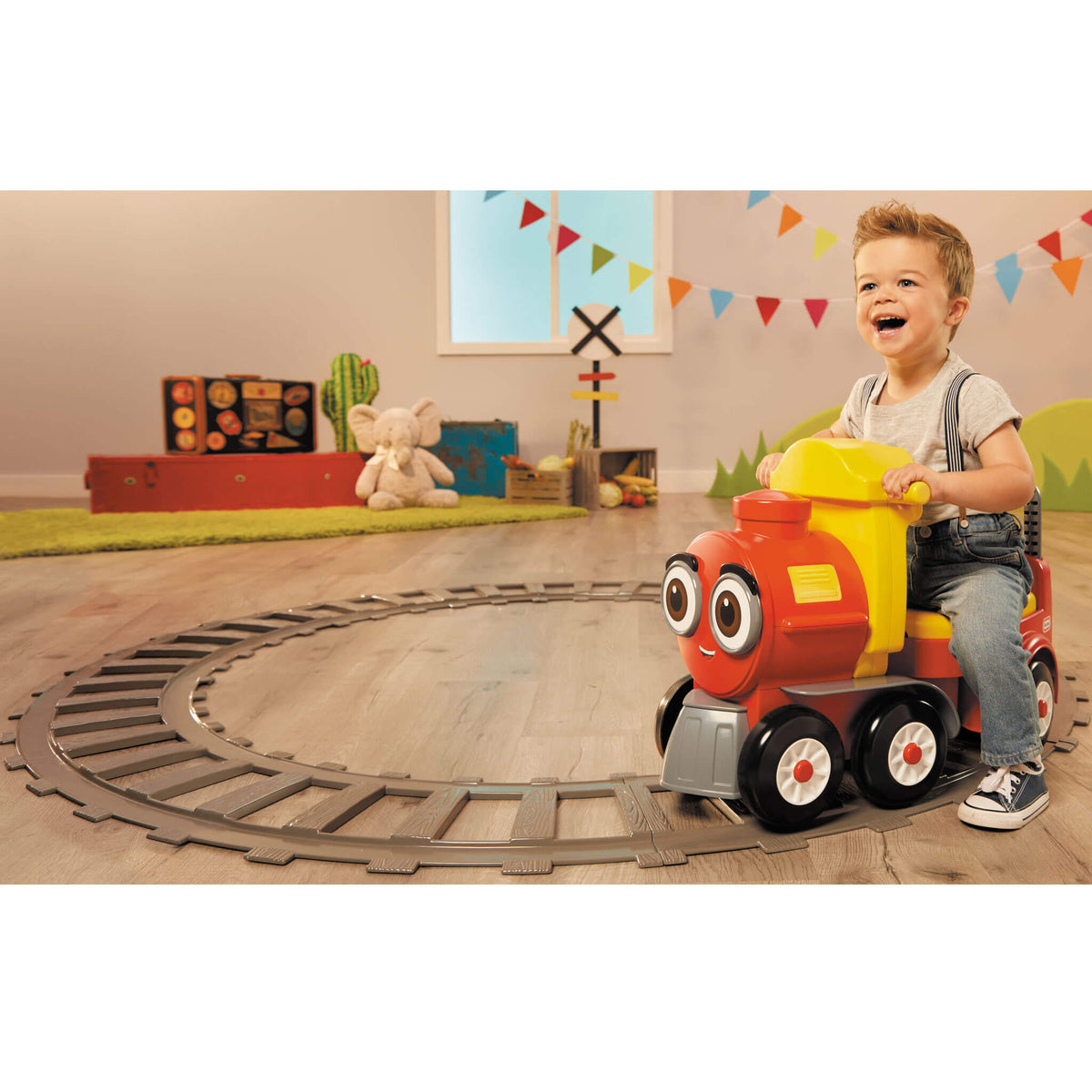 Playful Cozy Train Scoot