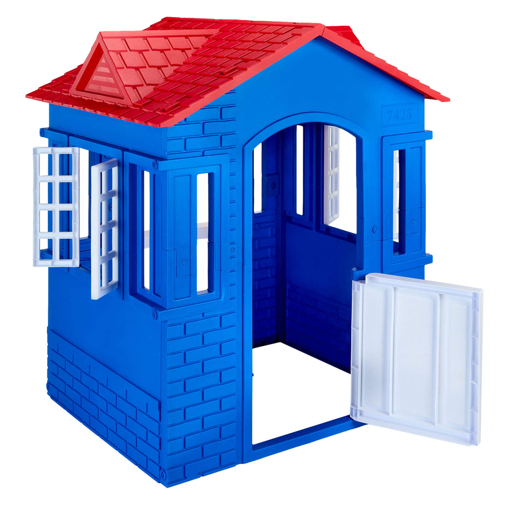 Playful Cape Cottage Playhouse - Red & Blue
