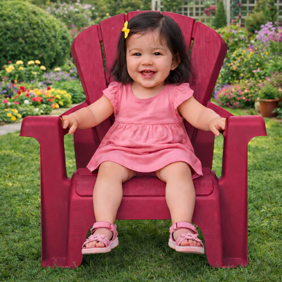Playful Garden Chairs - Red 4 Pack