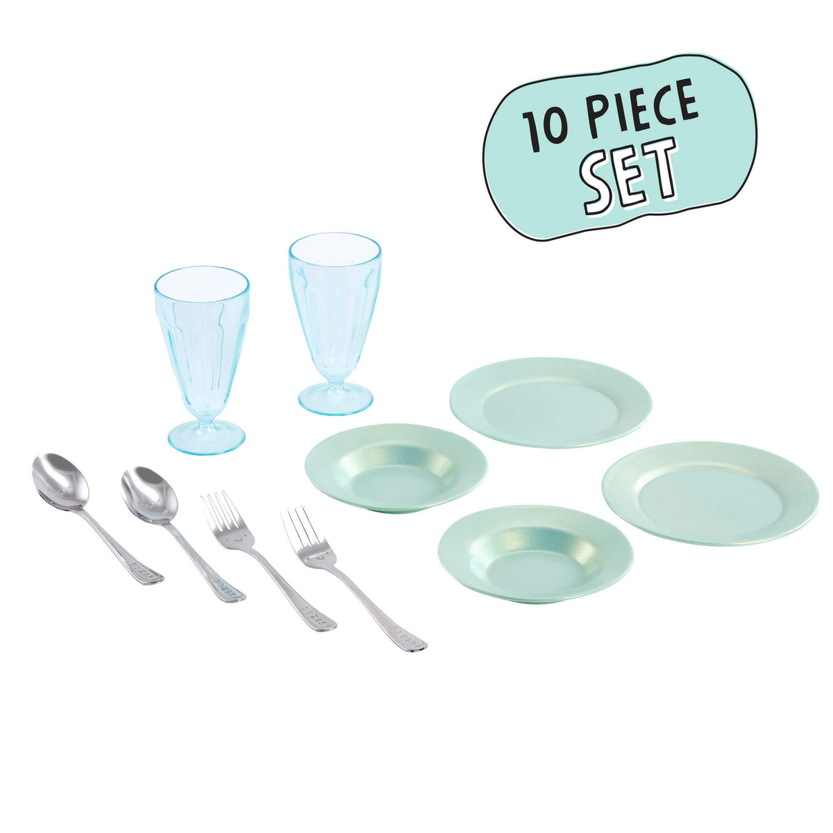Playful Sweet Spaces Dishware Set - Sea Foam