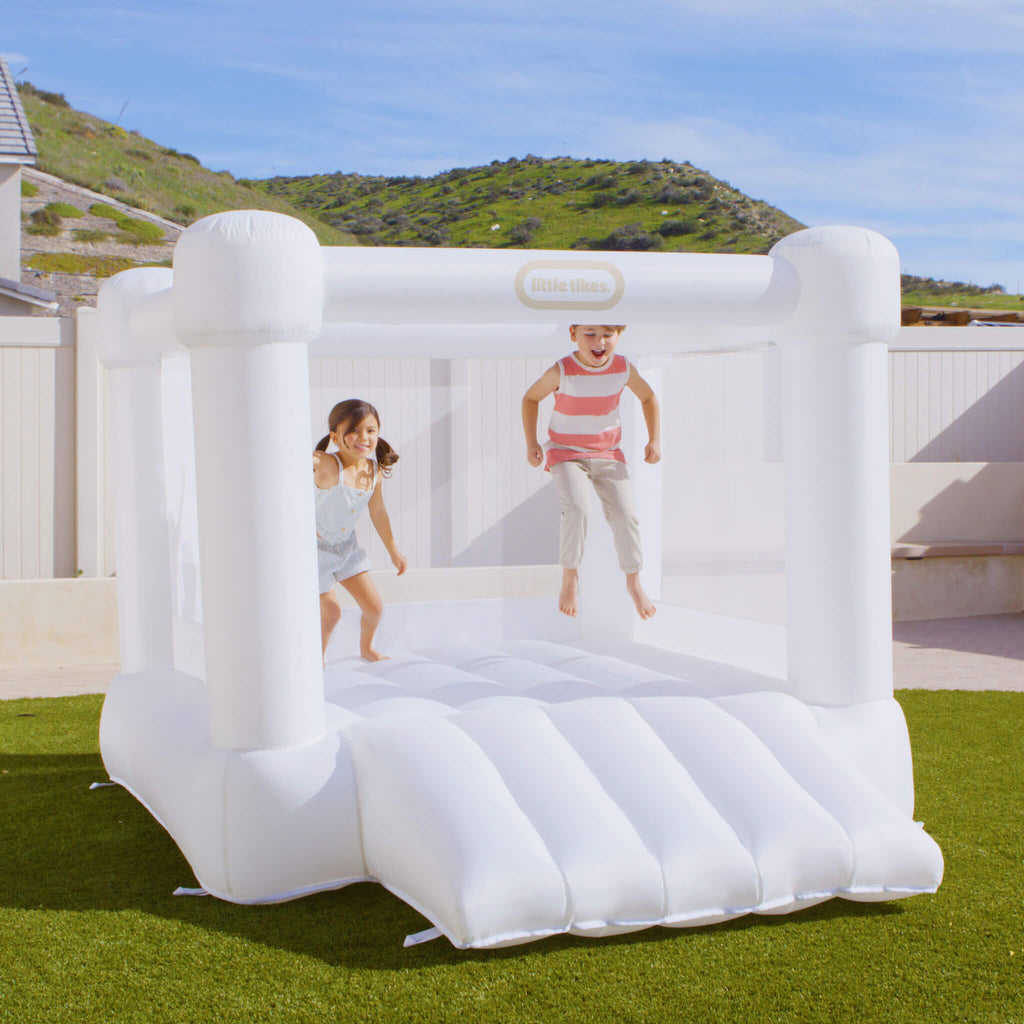 Playful Cloud Collection White Jr. Jump n Slide Bouncer