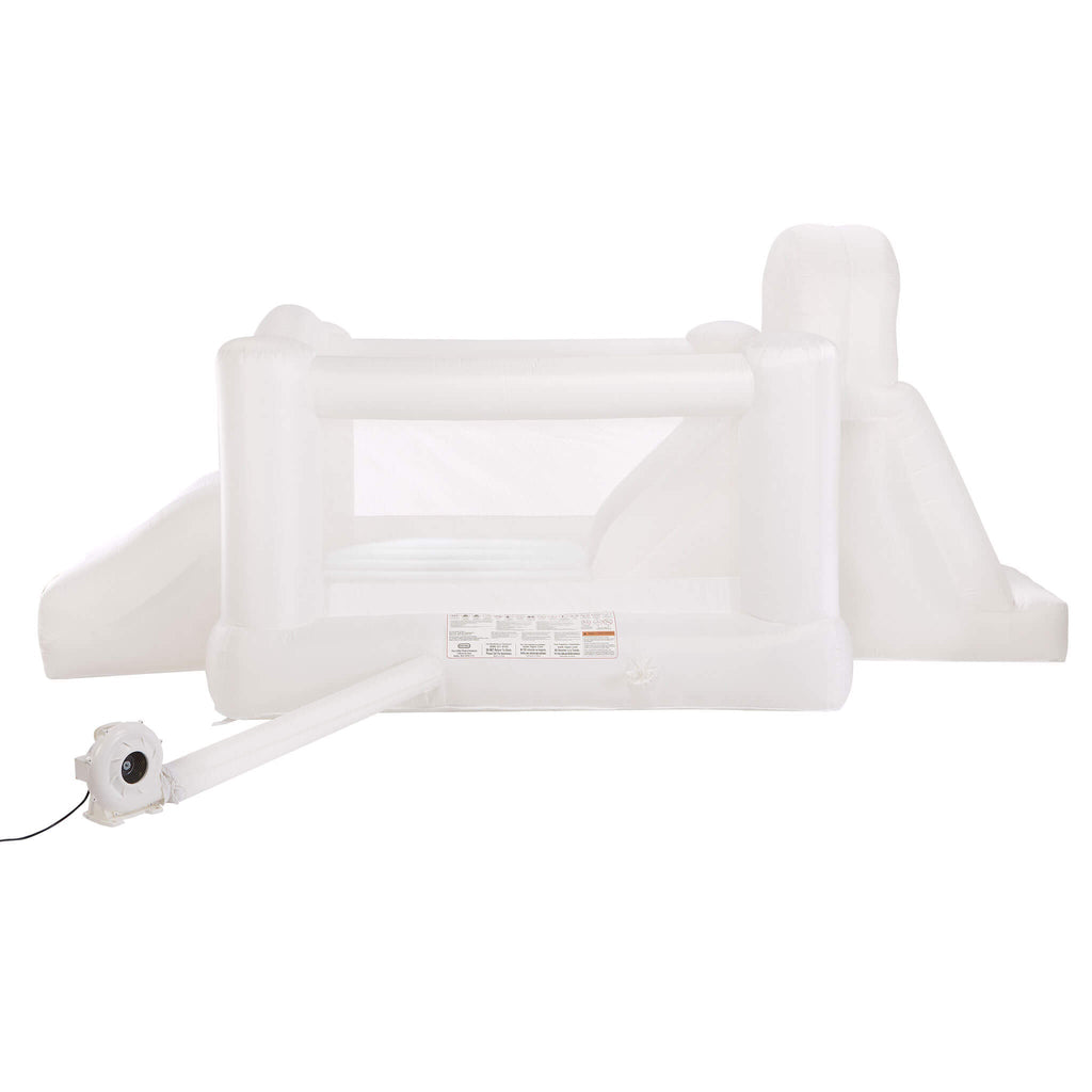 Playful Cloud Collection Jump n Double Slide Bouncer White