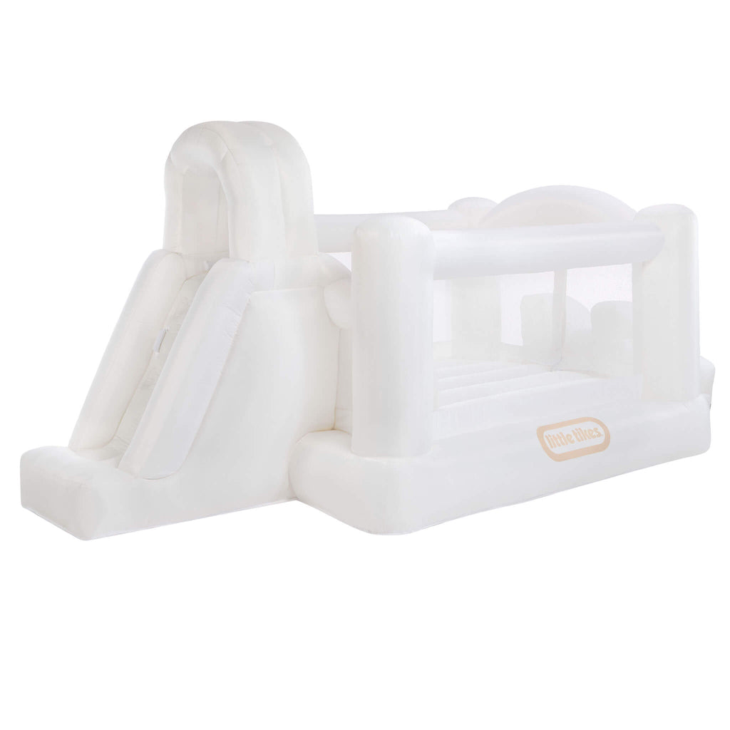 Playful Cloud Collection Jump n Double Slide Bouncer White