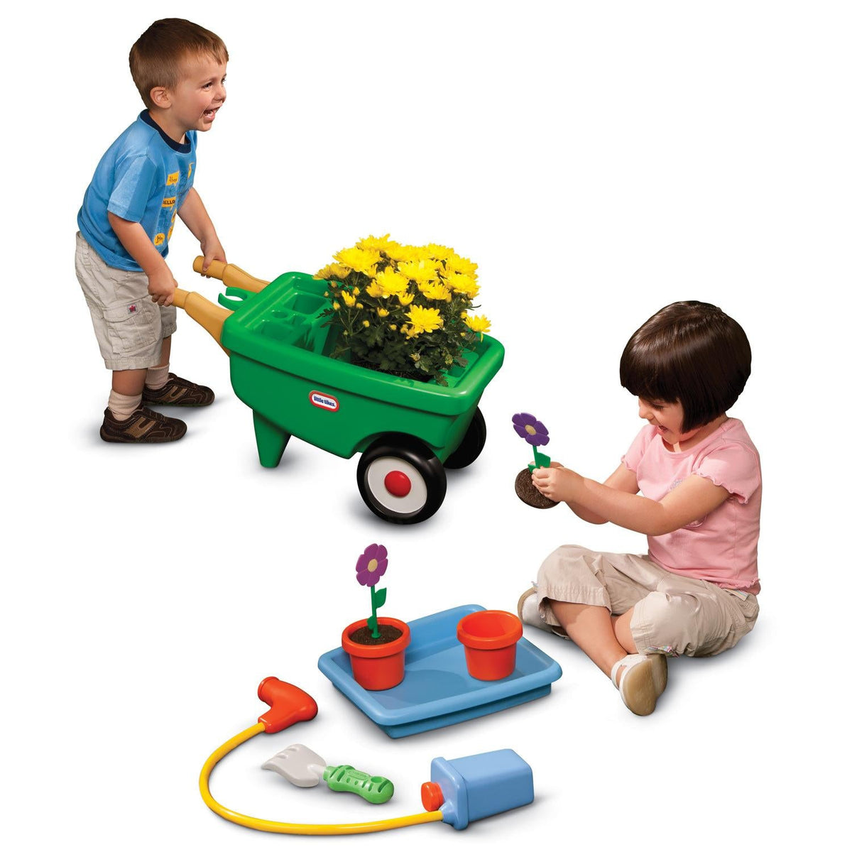 Playful 2-in-1 Garden Cart & Wheelbarrow