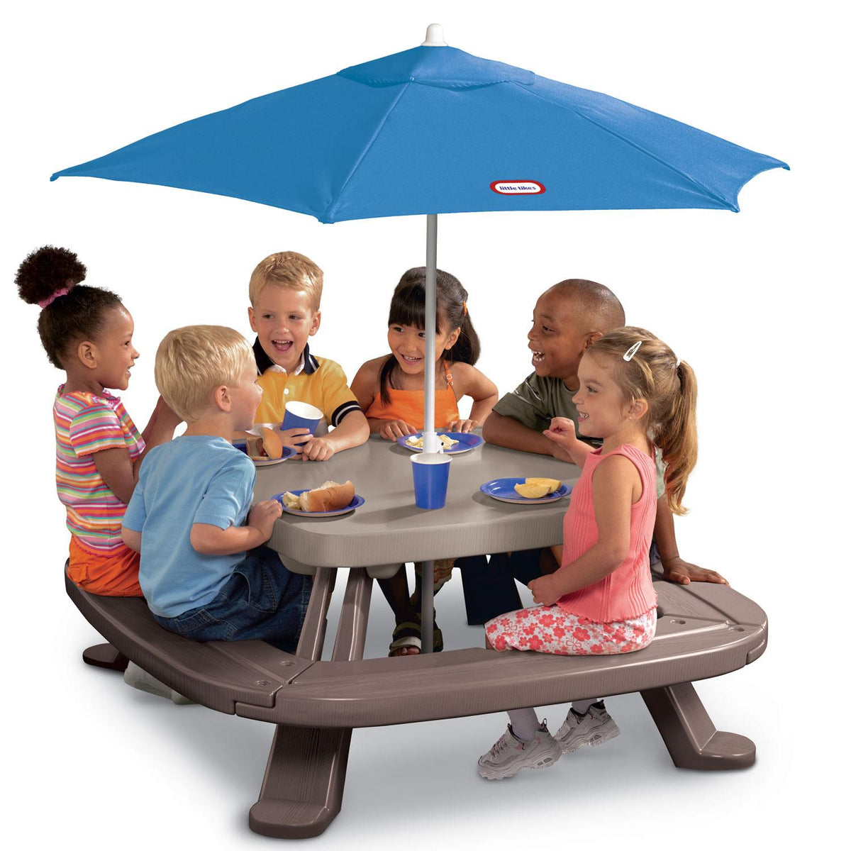 Playful Fold n Store Picnic Table with Market Umbrella