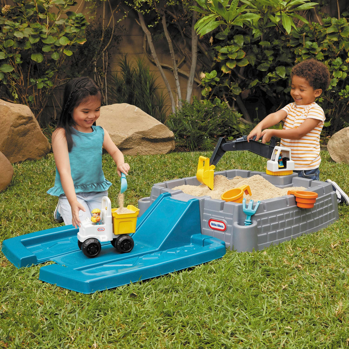 Playful Dirt Diggers Excavator Sandbox