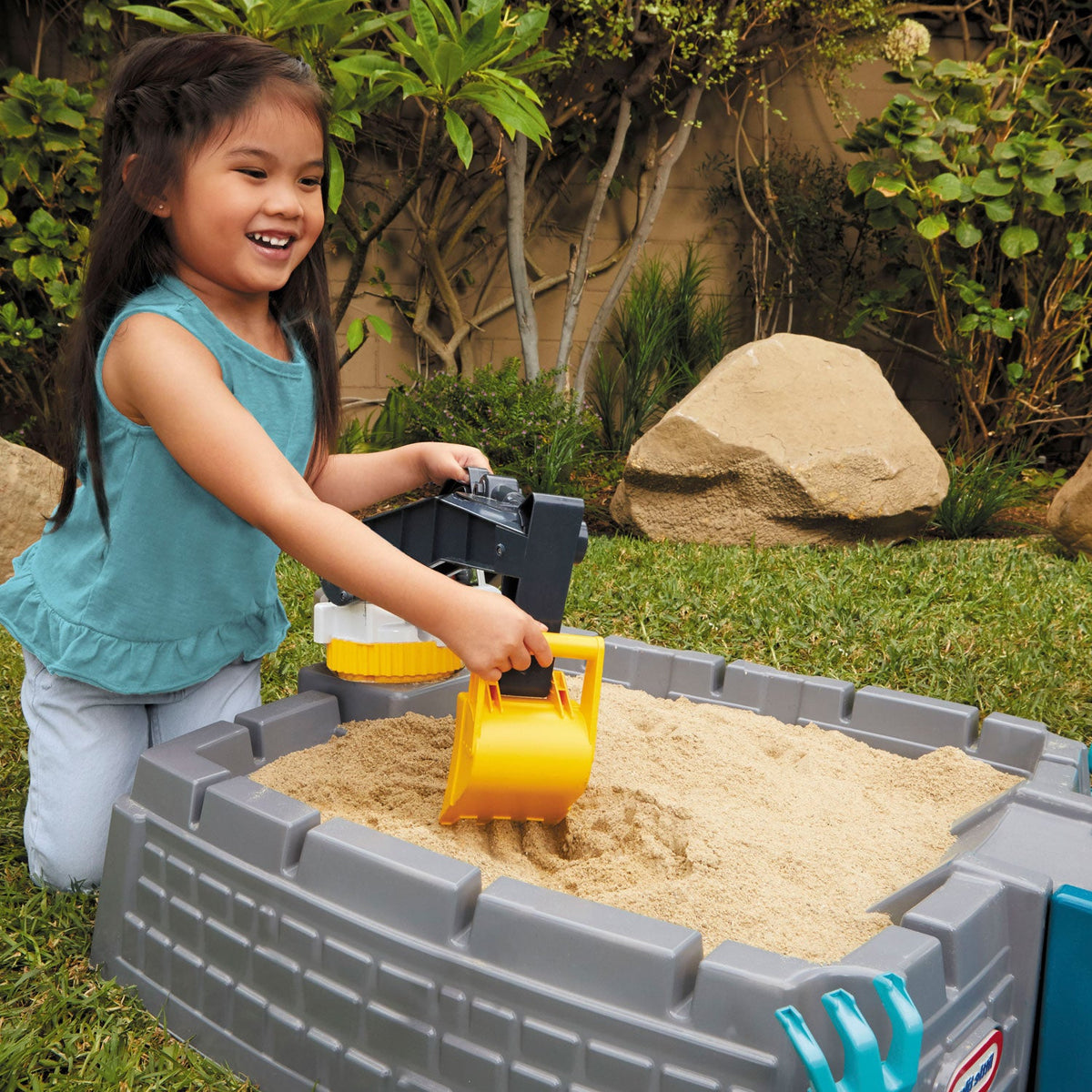 Playful Dirt Diggers Excavator Sandbox