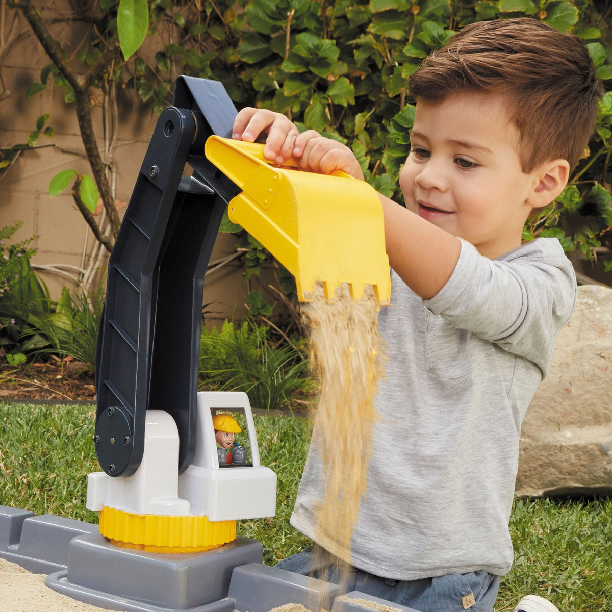 Playful Dirt Diggers Excavator Sandbox
