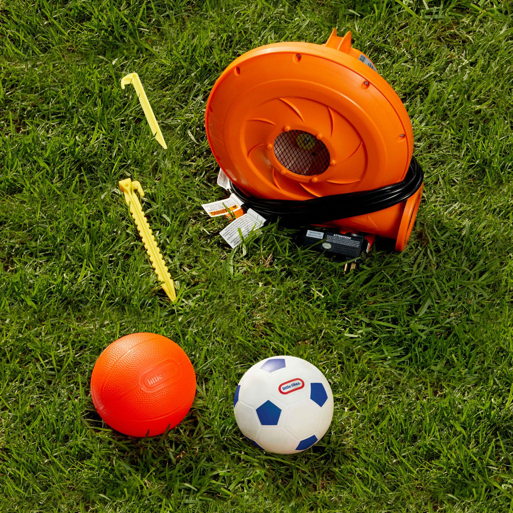 Playful Huge Backyard Soccer & Basketball Court