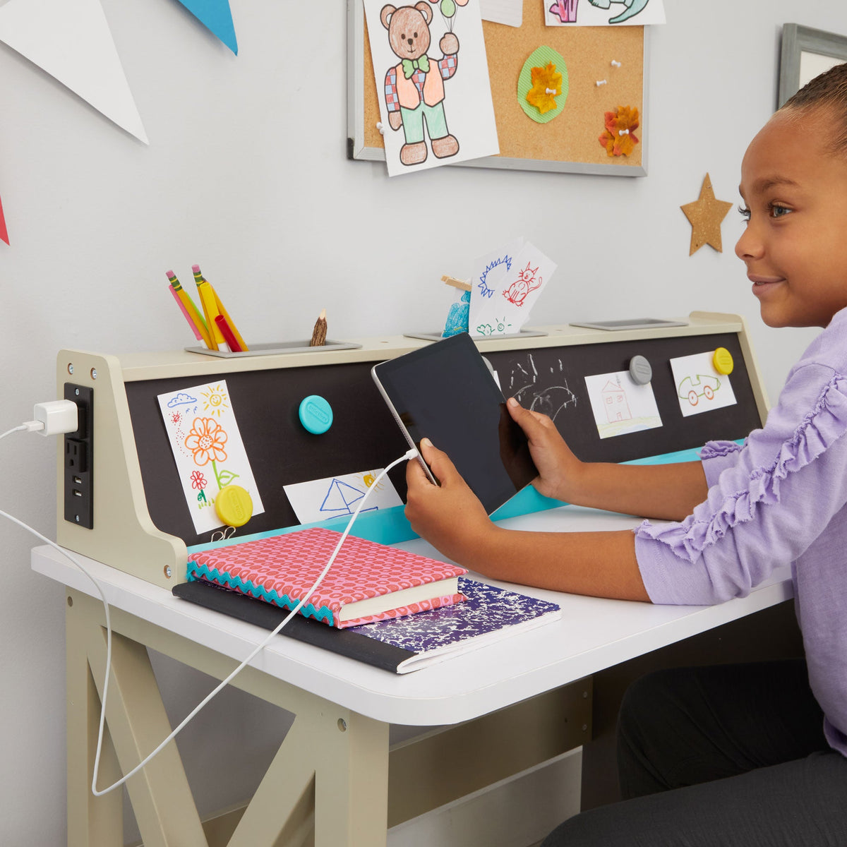 Playful 2-in-1 Chalkboard Desk