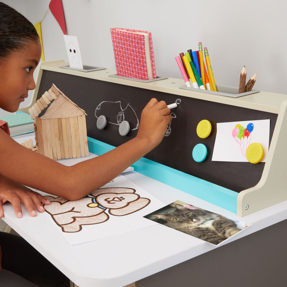 Playful 2-in-1 Chalkboard Desk